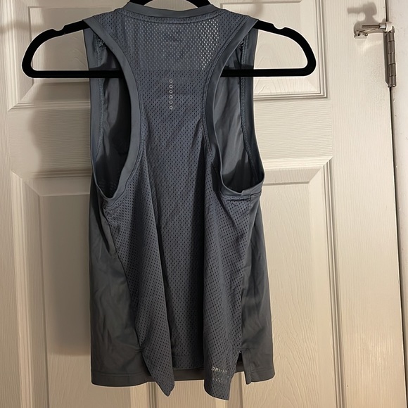 Nike Dri-Fit blue/grey, cropped, running tank- size S - Picture 2 of 3